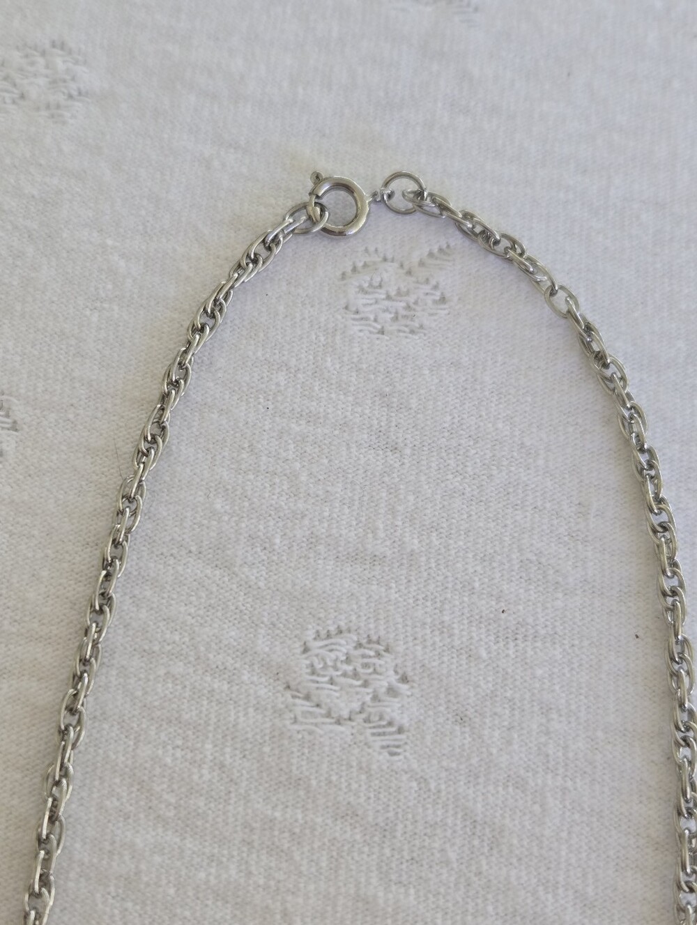Silver-tone Rope Chain Necklace 24" - Picture 3 of 4